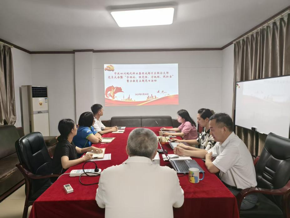 成都片区联合党支部组织召开 党员大会并开展警示教育主题党日活动
